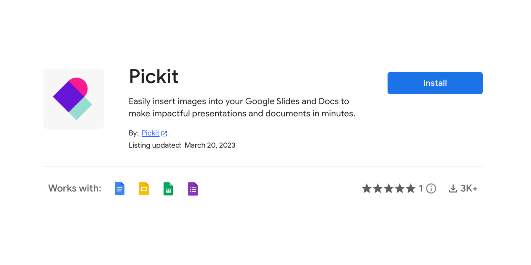 Pickit - Google Marketplace